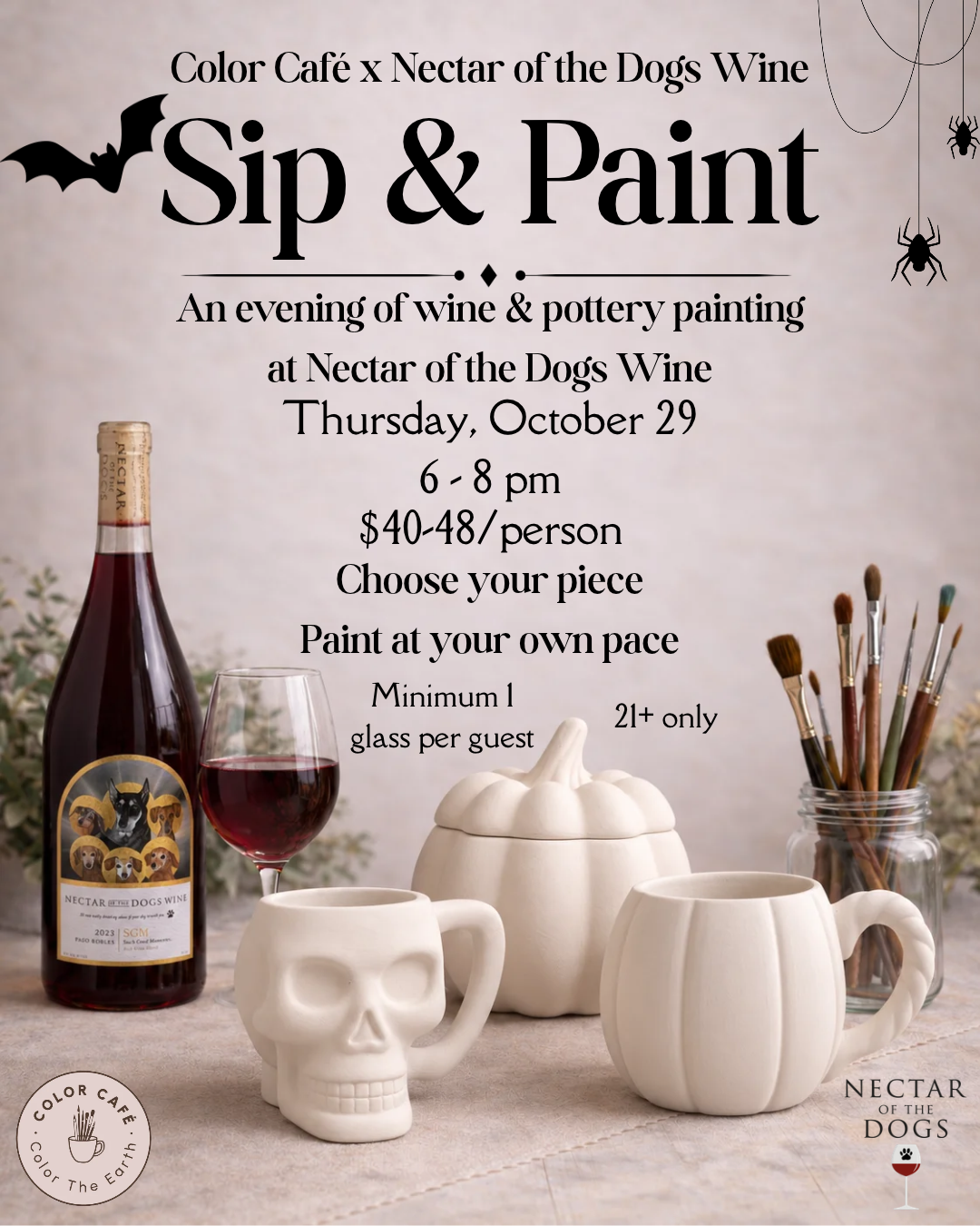 Sip & Paint @ Nectar of the Dogs Winery - October edition